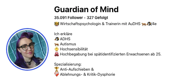Facebook-Seite Guardian of Mind: 35.091 Follower